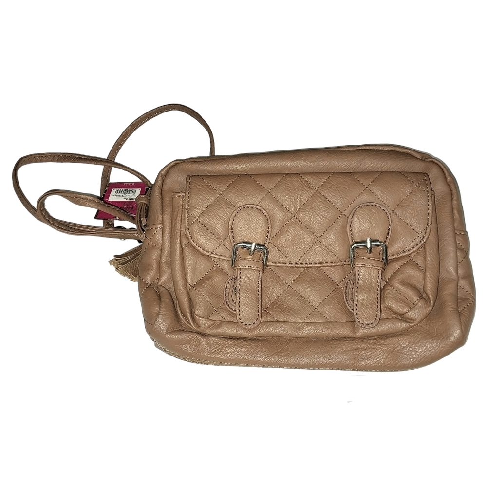 CANDIES WOMEN'S FAUX LEATHER QUILTED CROSSBODY BAG